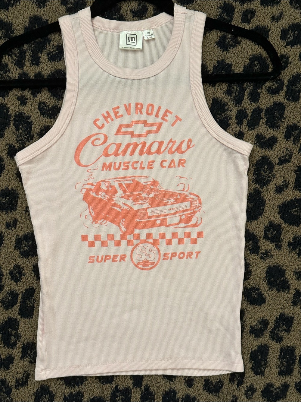 GM Kids Chevrolet Camaro Muscle Car Tank Top - Pink